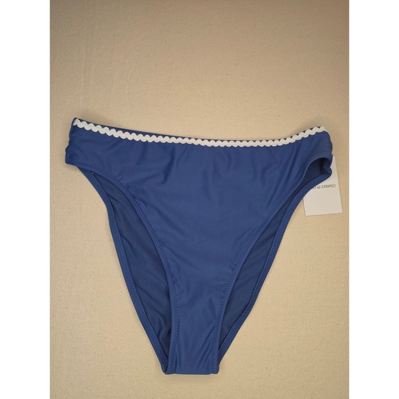 SOLID & STRIPED Other - Solid & Striped Rick Rack Bikini Bottom Blue Large NWT